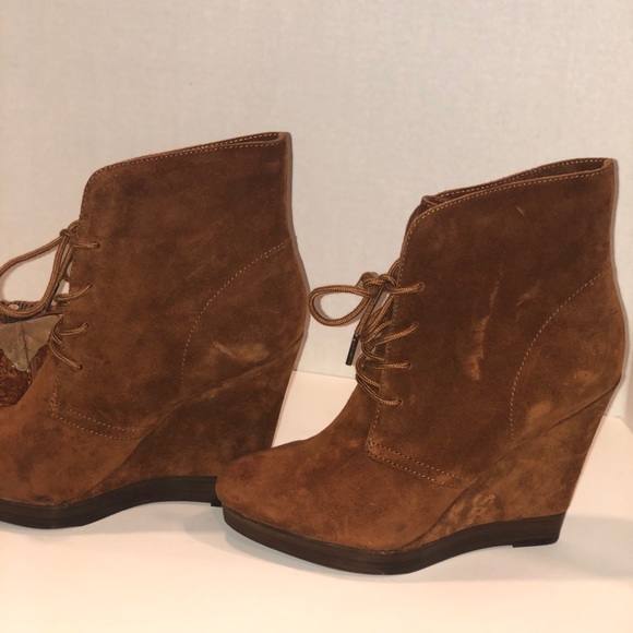 Michael Kors Suede Wedge Booties - Picture 3 of 7